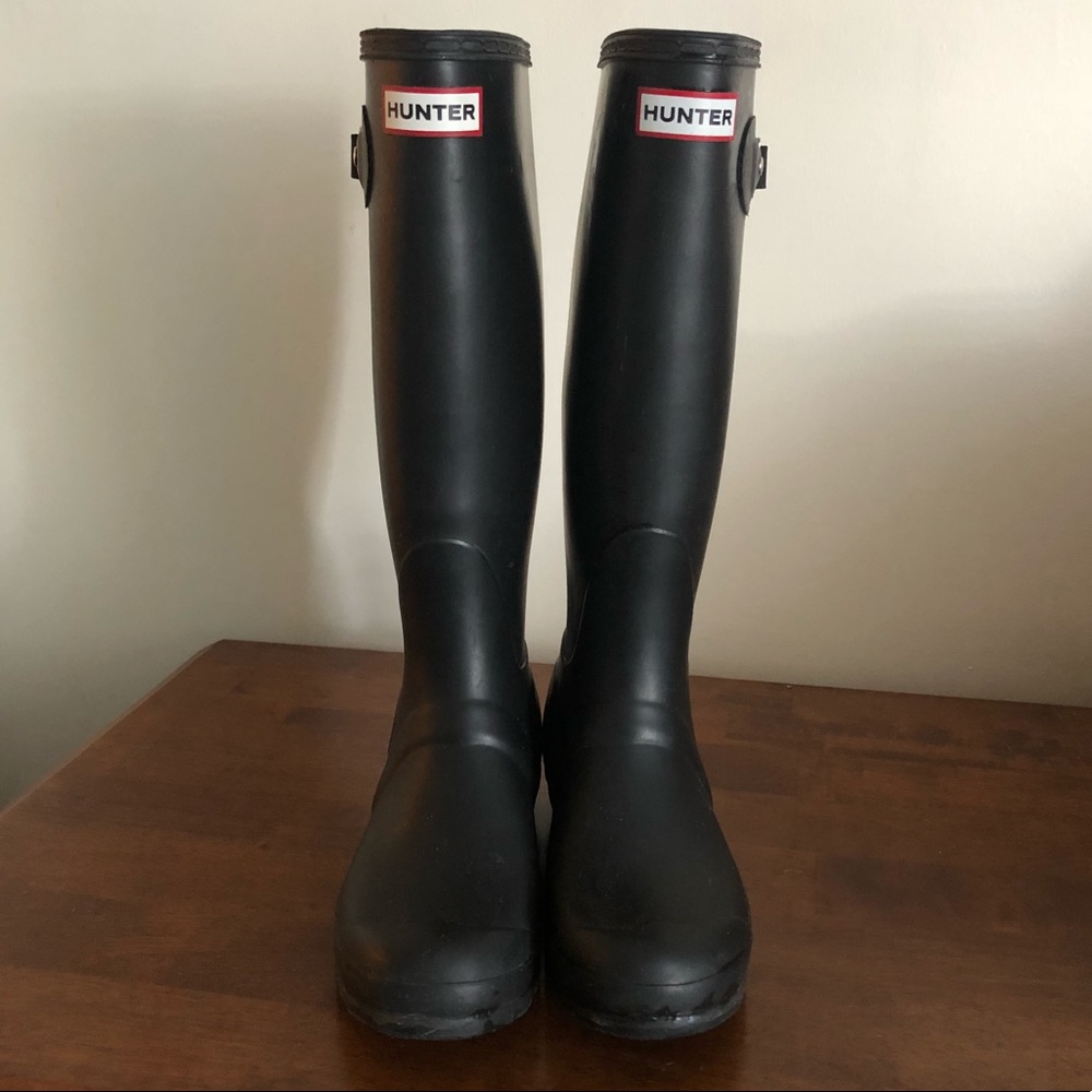 Hunter Original Tall rain boot, black, 7